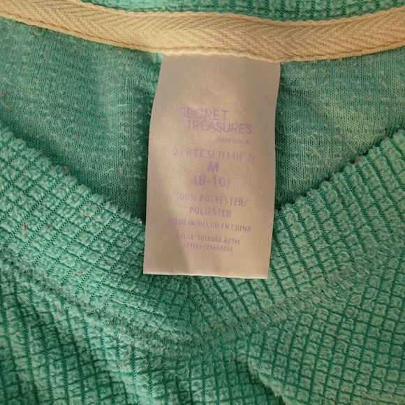 Secret Treasures blue and white pajama set - Picture 3 of 6